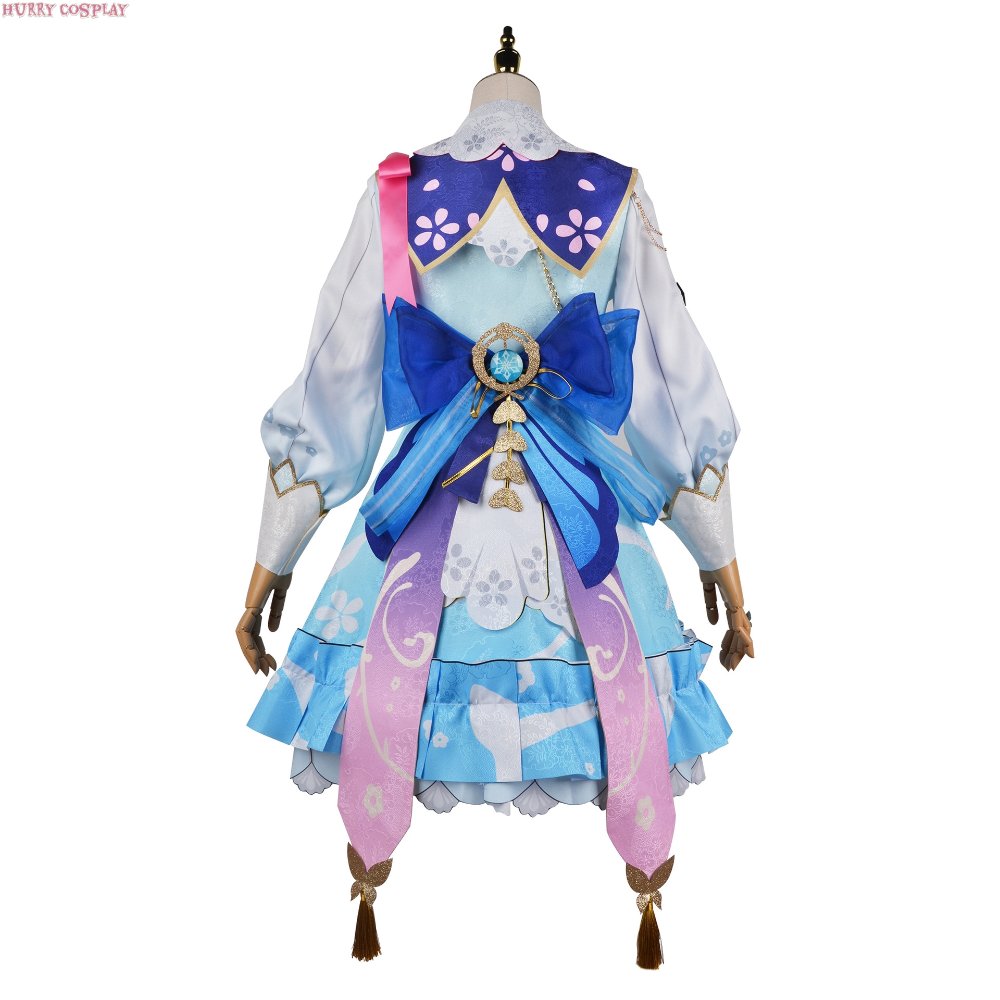 Game Cosplay,Genshin Impact,Genshin Impact Kamisato Ayaka Letter from Flowers Skirt Cosplay Costume